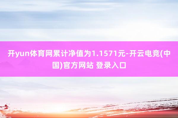 开yun体育网累计净值为1.1571元-开云电竞(中国)官方网站 登录入口