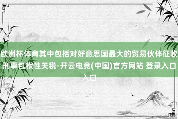 欧洲杯体育其中包括对好意思国最大的贸易伙伴征收刑事包袱性关税-开云电竞(中国)官方网站 登录入口