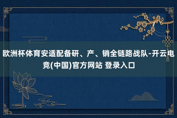 欧洲杯体育安适配备研、产、销全链路战队-开云电竞(中国)官方网站 登录入口