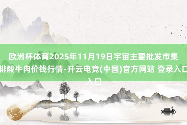 欧洲杯体育2025年11月19日宇宙主要批发市集排酸牛肉价钱行情-开云电竞(中国)官方网站 登录入口